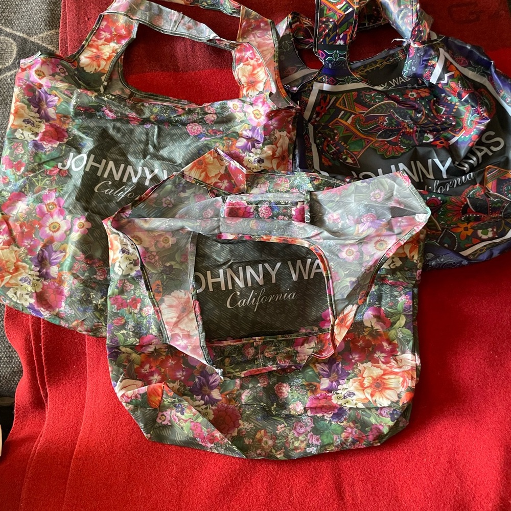 Johnny Was Large Multicolor Floral Totes (3)
